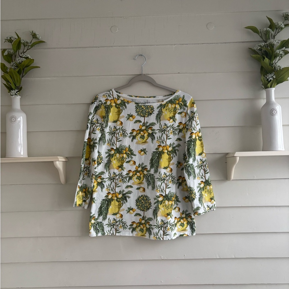 Talbots Lemon Tree Top Size Large - Picture 2 of 6